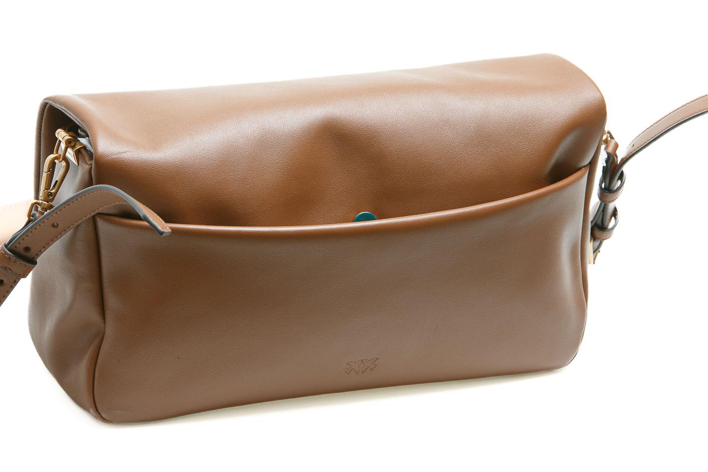 PINKO Borsa a tracolla media Love Bag Click Soft Horizontal Handle in pelle Borse Marroneleone/gold 106178-A0QO-CLICKSOFT L17Q