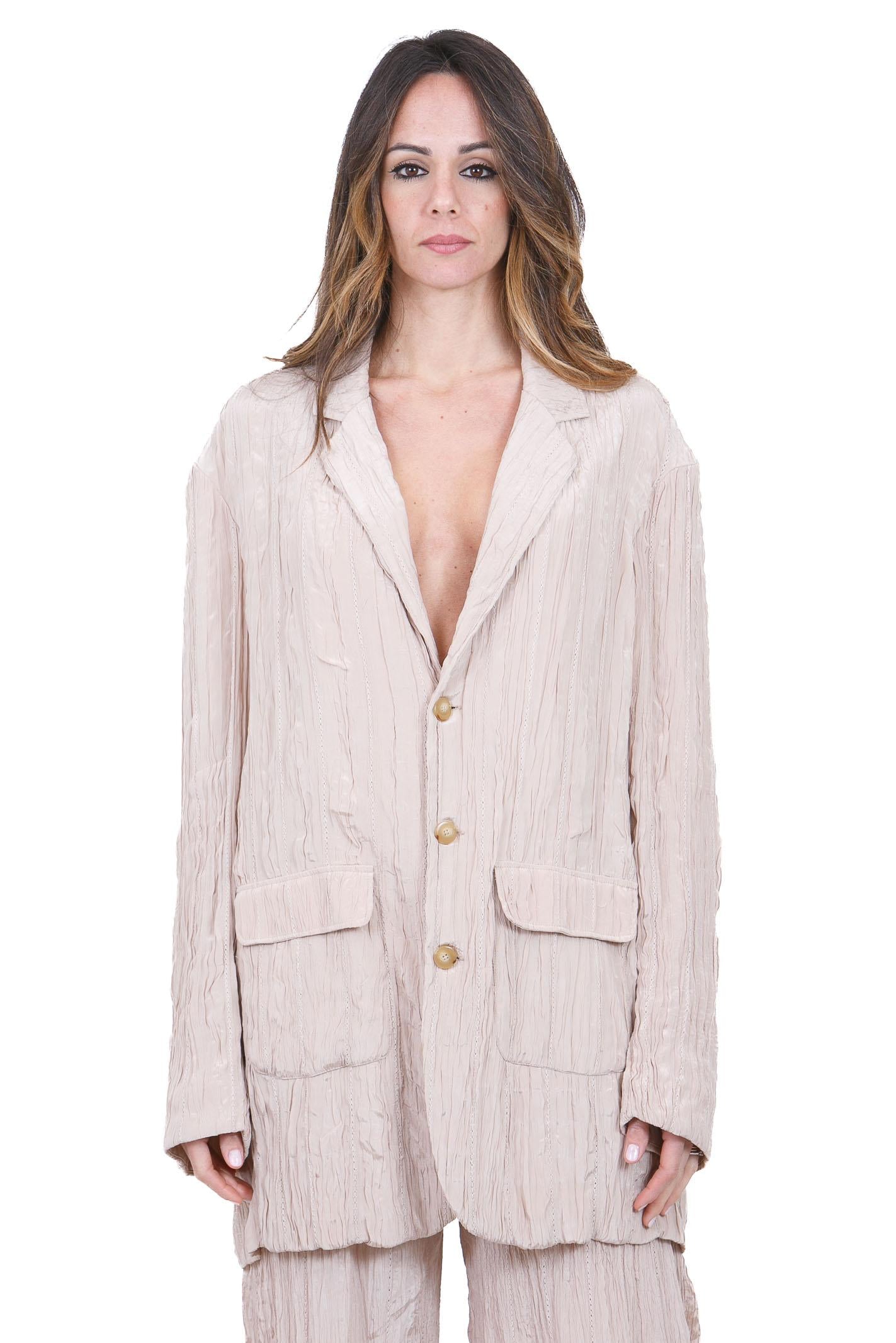 ALYSI Blazer stropicciato oversize Blazer Cipria 216809-P6047 CP