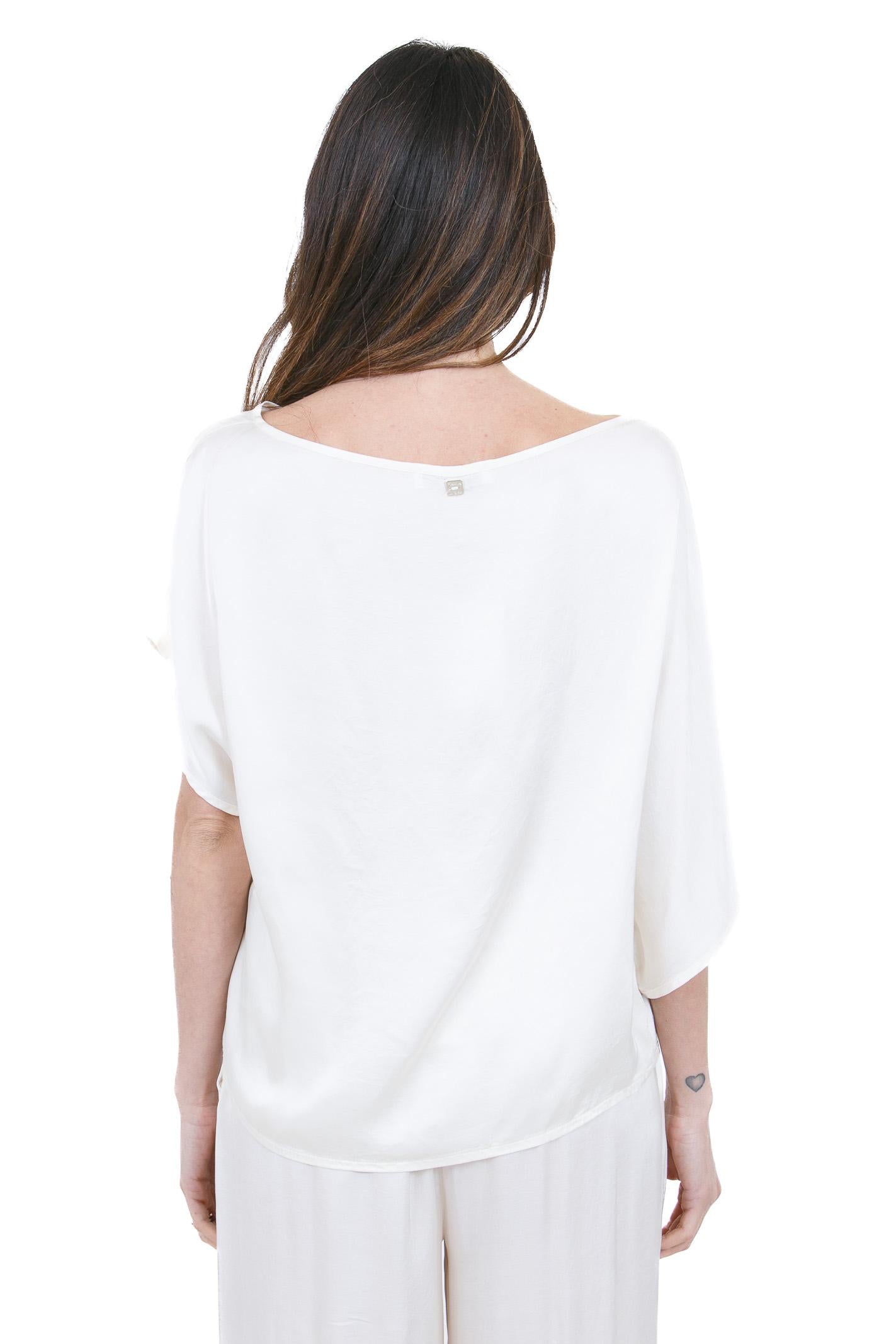 MANILA GRACE Bluse Off white C044VU MA043