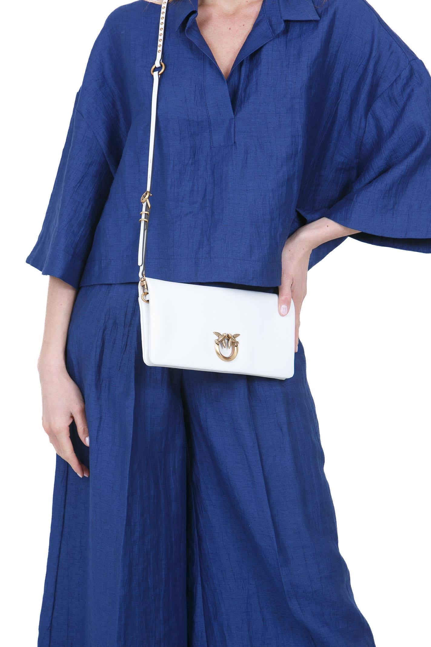 KAOS Camicia Oversize in Lino Blu Kaos<BR/> Bluse Blu SP1MR030 3003
