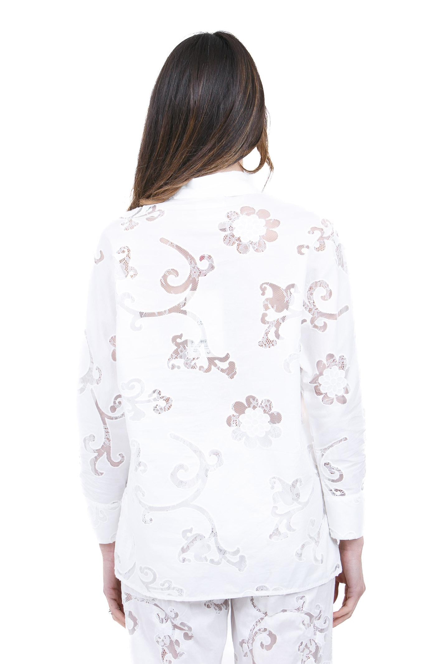 SEMICOUTURE Tiffany camicia ricamata<BR/> Camicie Bianco ottico TIFFANY-S6SL05 A03-0