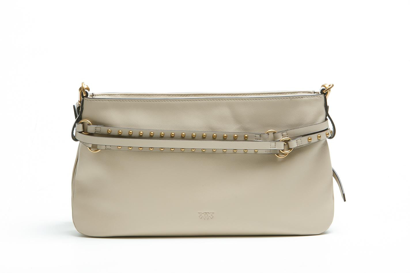 PINKO Borsa a spalla media Belt Bag in pelle Borse Beige/grigio/gold 106176-A0QO-BELTBAG C50Q