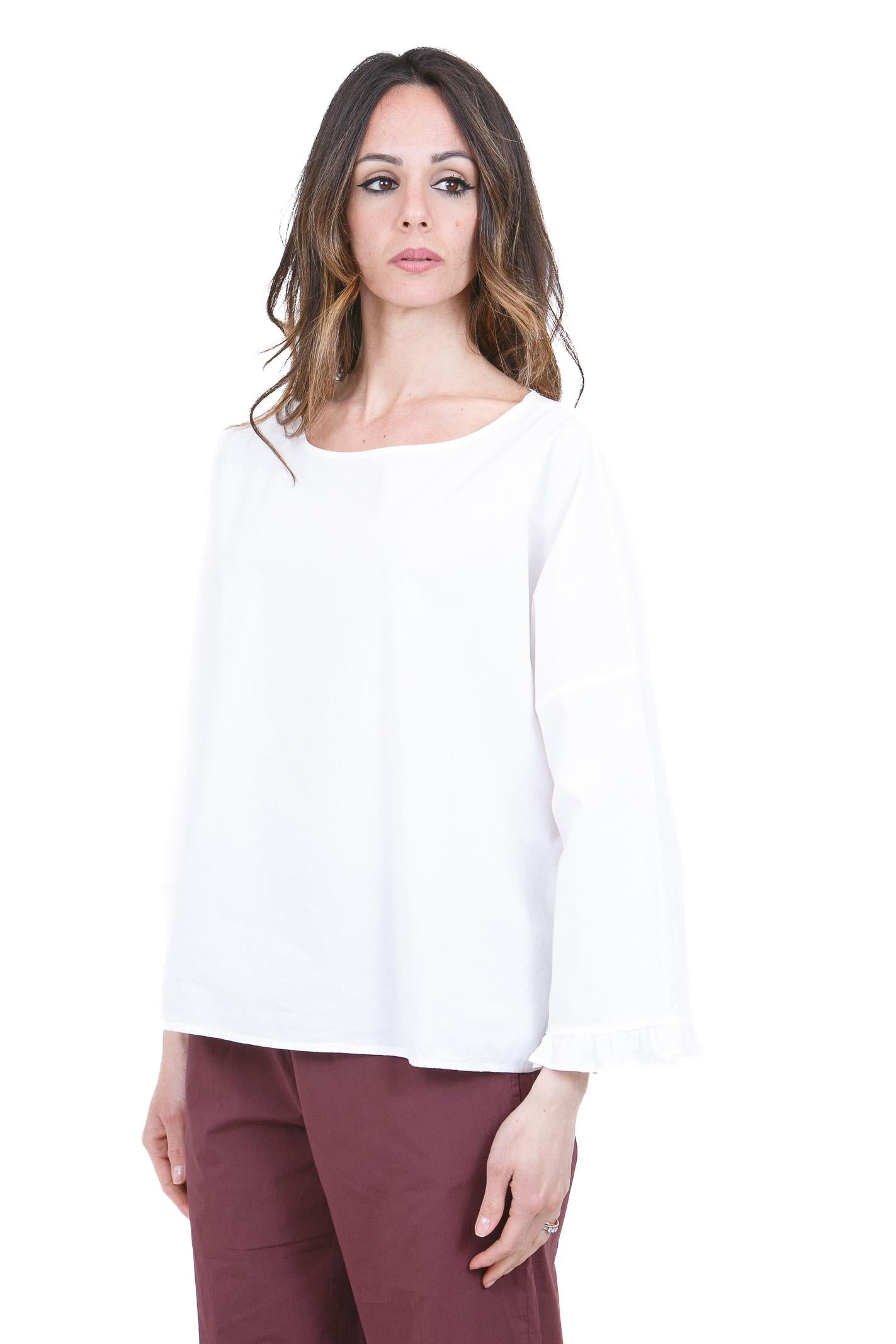 MADAME VENICE Blusa girocollo ampio<BR/> Bluse Bianco CLAUDETTE B.CO