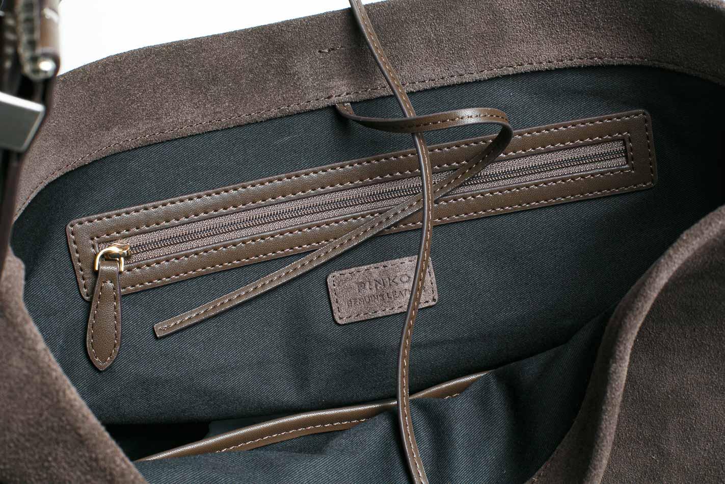 PINKO Borsa a tracolla grande Bucket Big in suede Borse Marronecaffe/mix 106834-A0F6-BUCKETBIG M11A