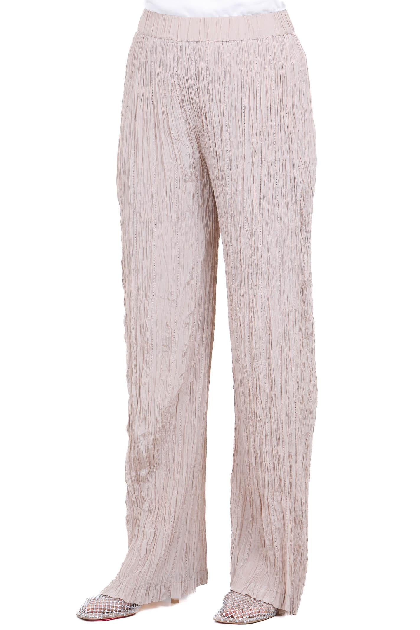 ALYSI Pantalone fluido wrinkle Pantaloni Cipria 216115-P6047 CP