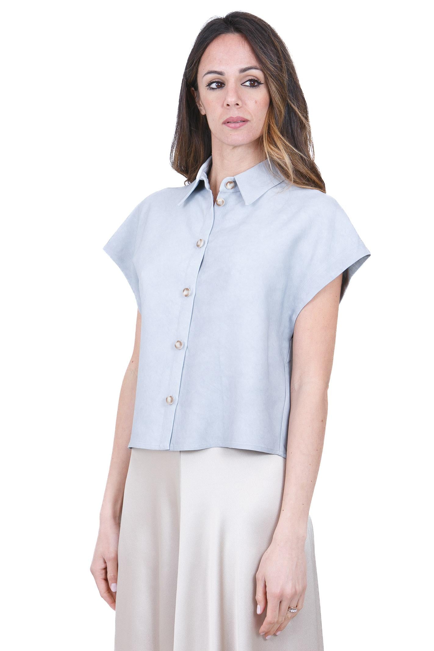 ALYSI Camicia azzurra con colletto classico Camicie Denim 116243-P6028 DM