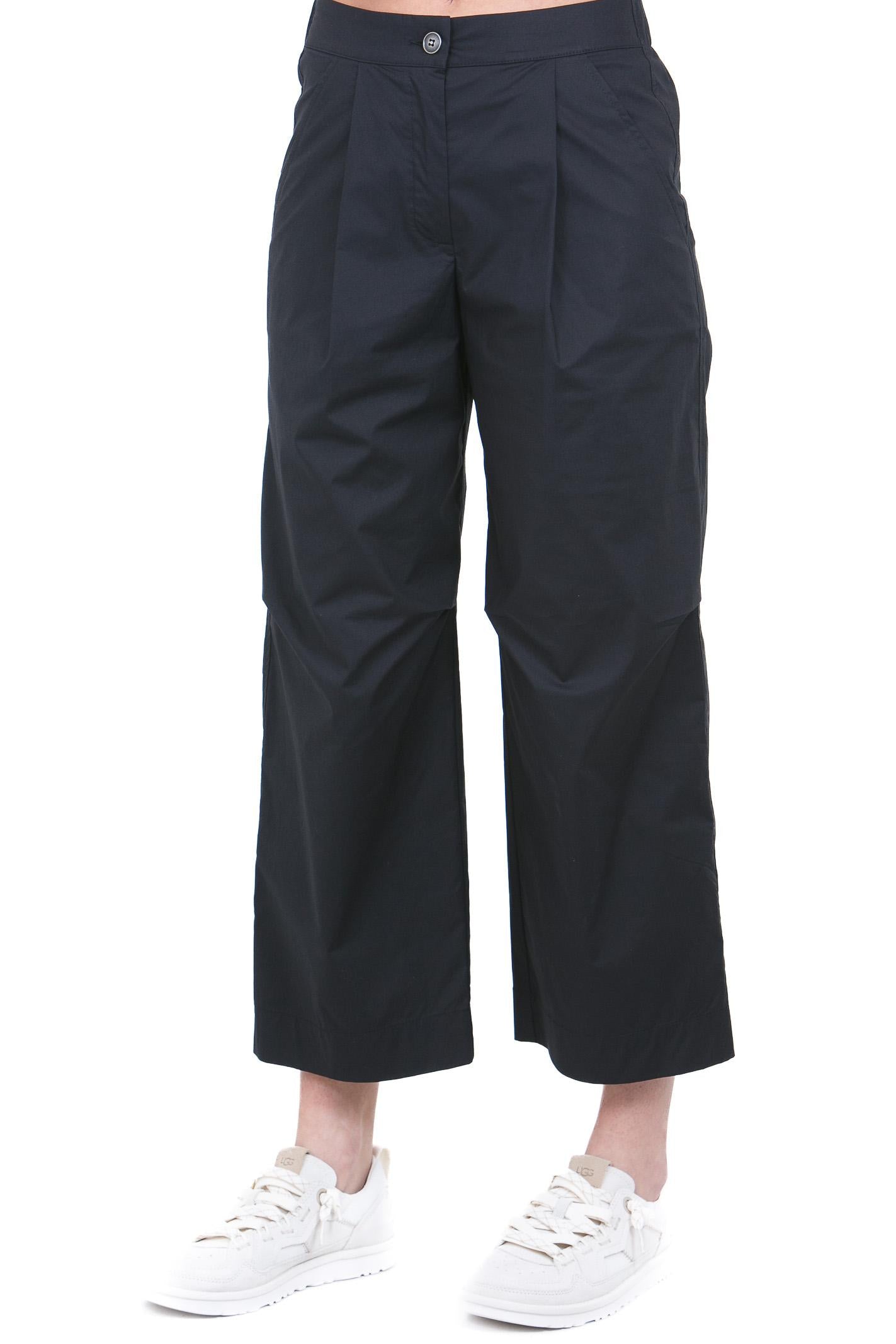 8PM Pantaloni Neri Culotte a Gamba Larga Pantaloni Nero AMBURGO-61P38 009