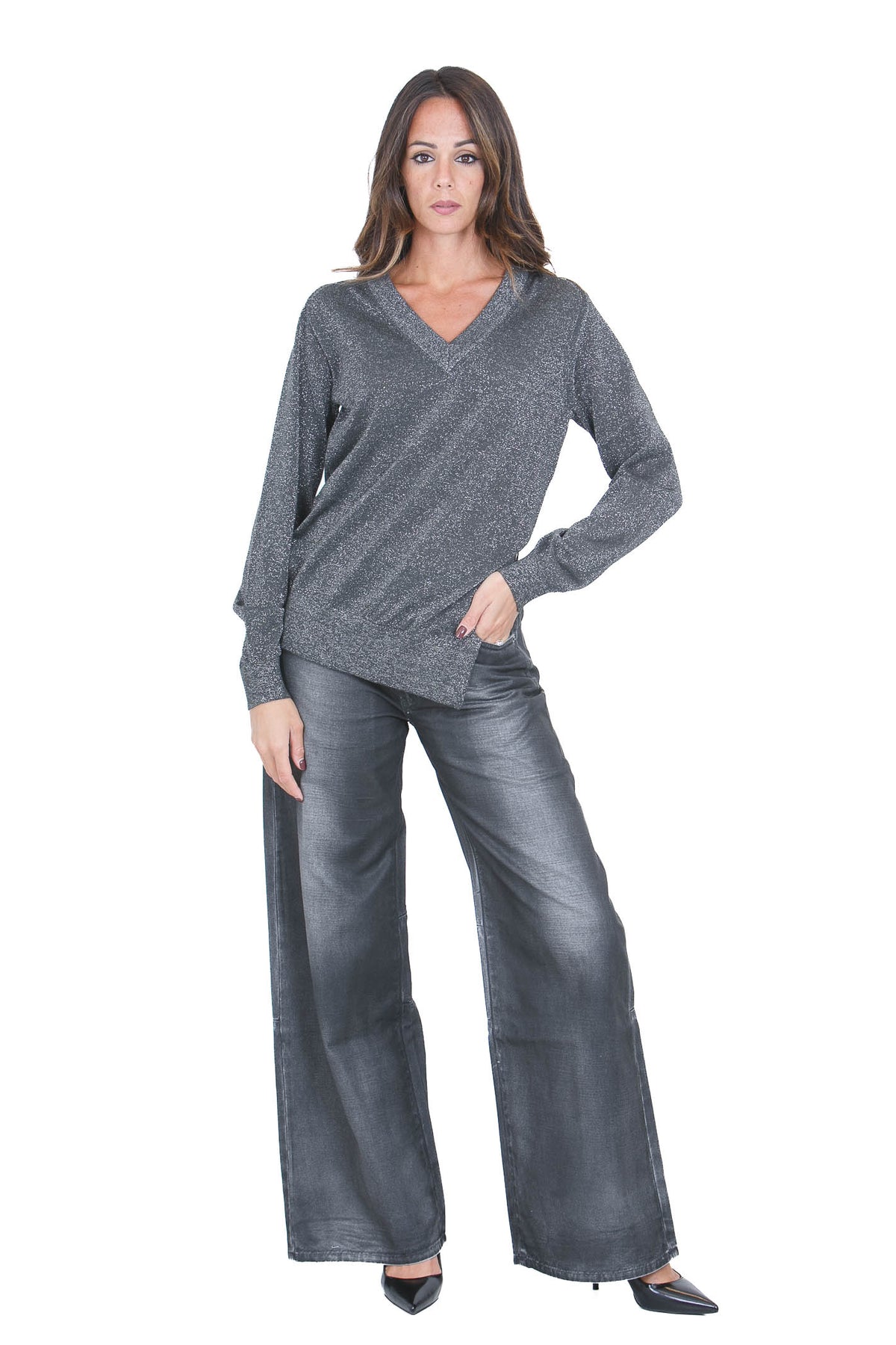 CIRCUS HOTEL  Maglie Grigio melange H6WA07 X91-0 