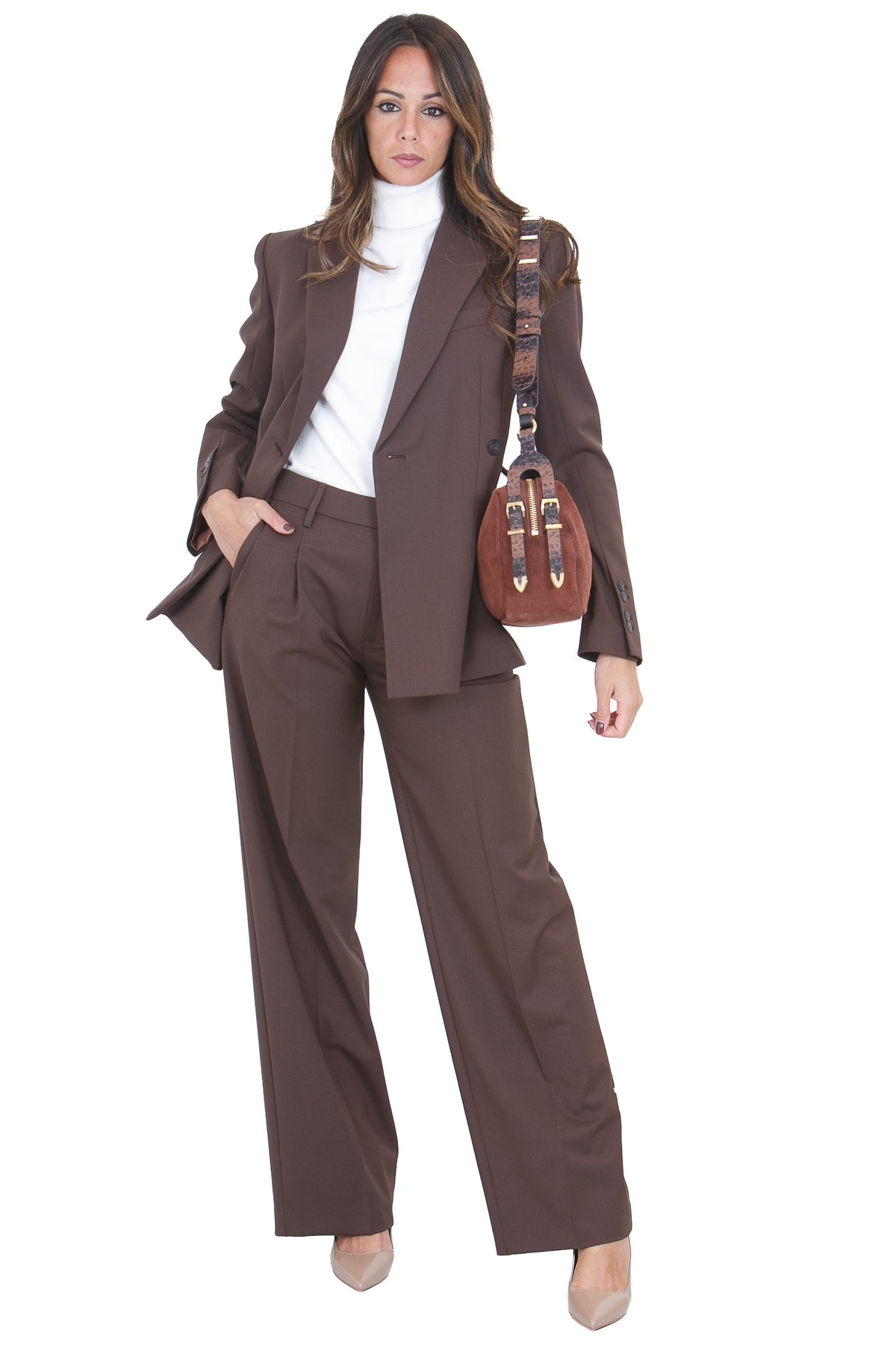 DONDUP  Blazer Chocolate DJ789WS0115DXXX 737 