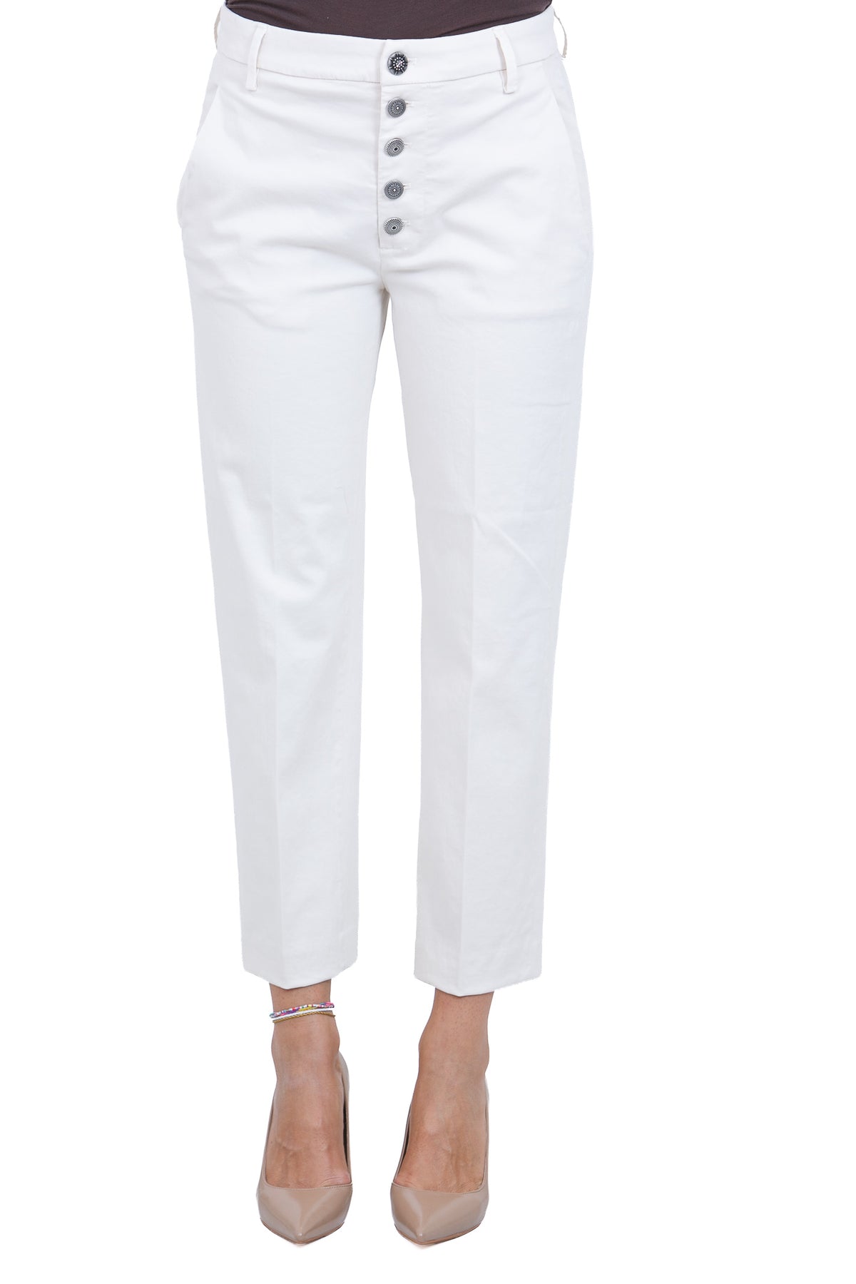 DONDUP  Pantaloni Avorio DP576GSE043DPTD 005 
