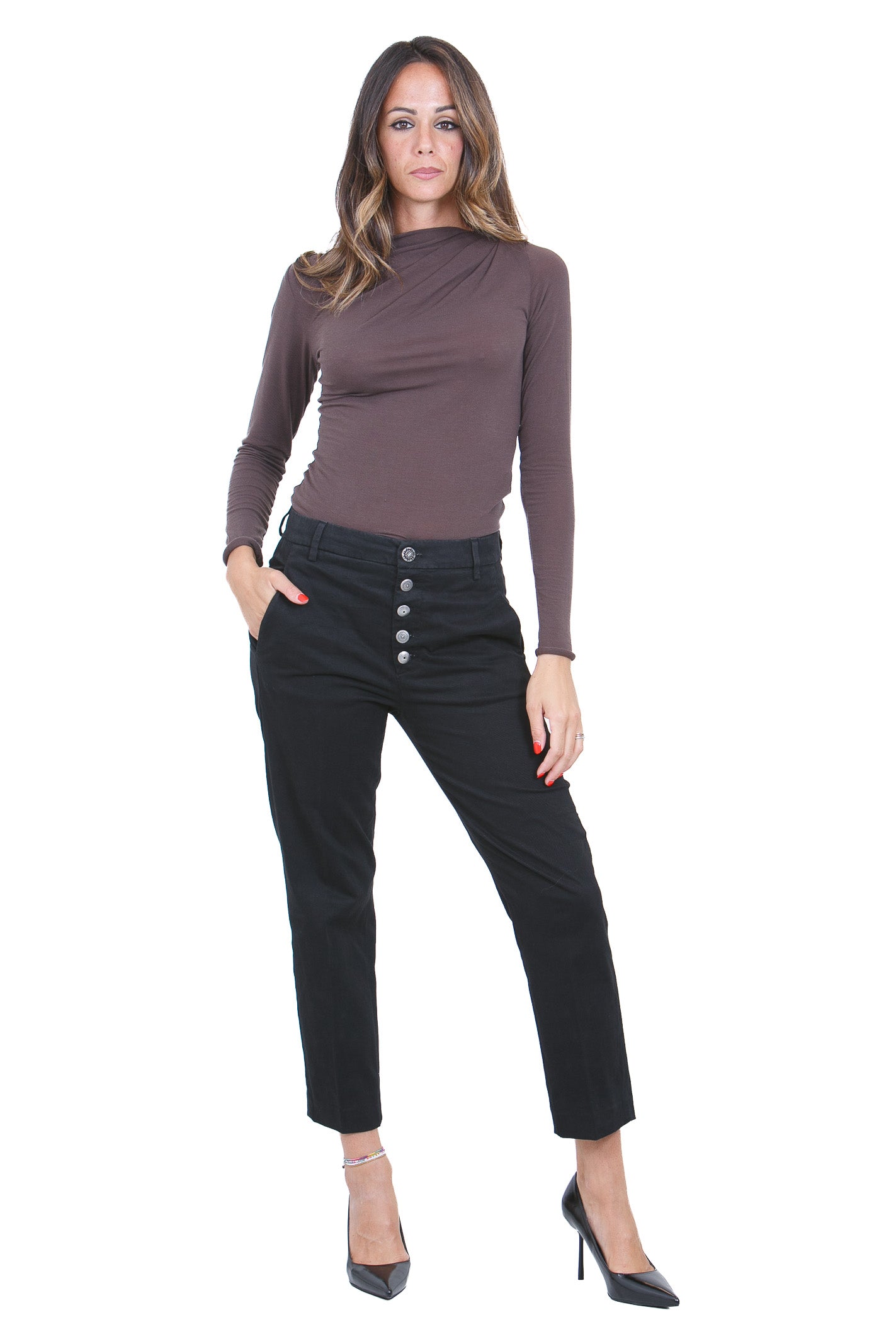 DONDUP  Pantaloni Black DP576GSE043DPTD 999 