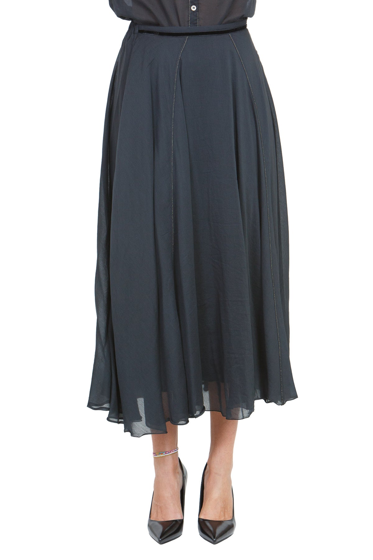 FORTE FORTE  Gonne Nero 15105MYSKIRT 8008 