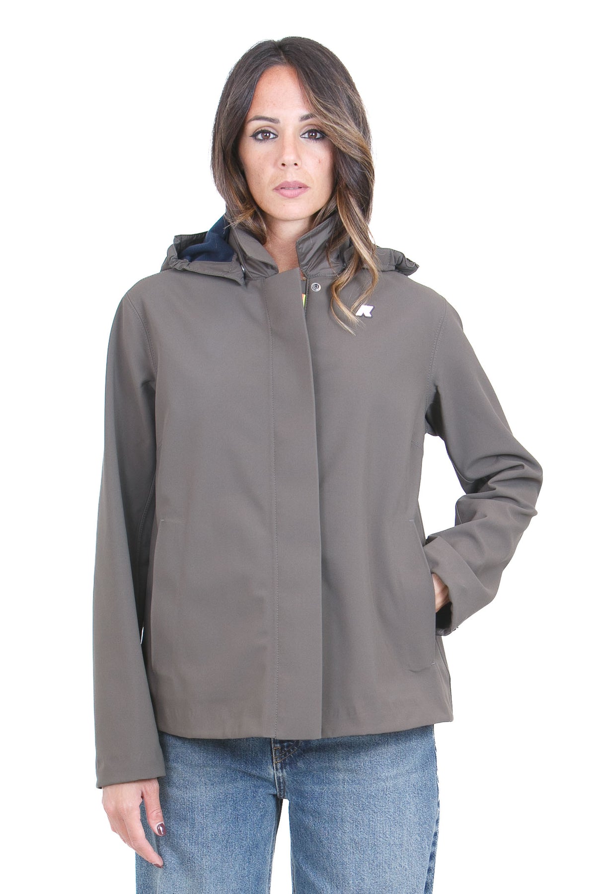 K-WAY  Giubbotti Black olive/bluedepth BLEIZOU-K51453W B3A 