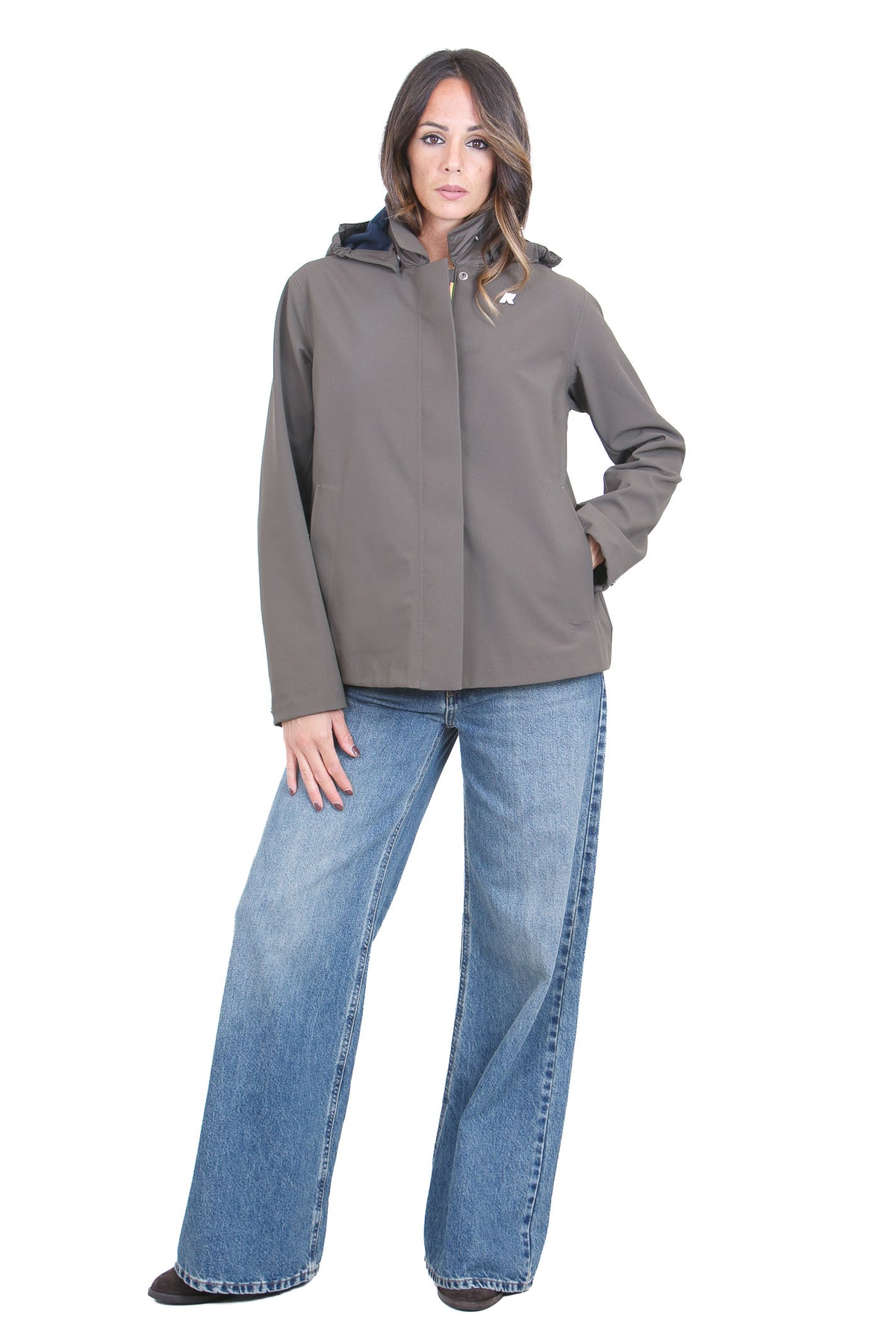 K-WAY  Giubbotti Black olive/bluedepth BLEIZOU-K51453W B3A 