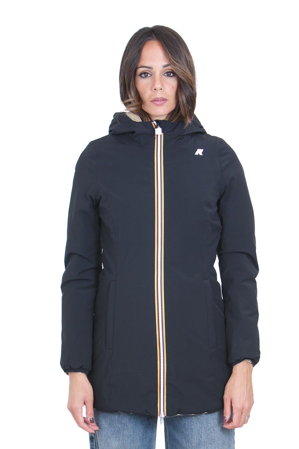 K-WAY  Giubbotti Blackpure/beigekhaki DENISE-K6128UW DBN 