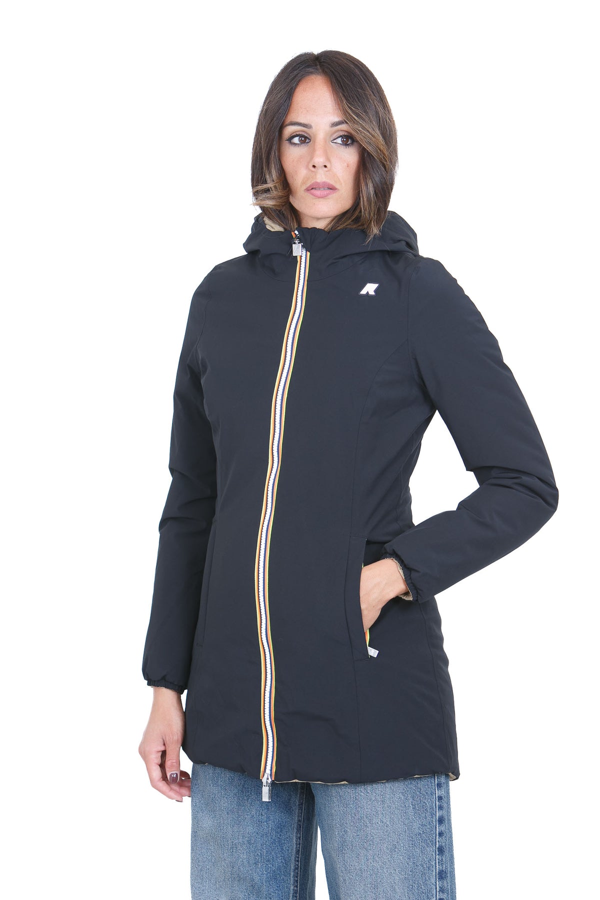 K-WAY  Giubbotti Blackpure/beigekhaki DENISE-K6128UW DBN 