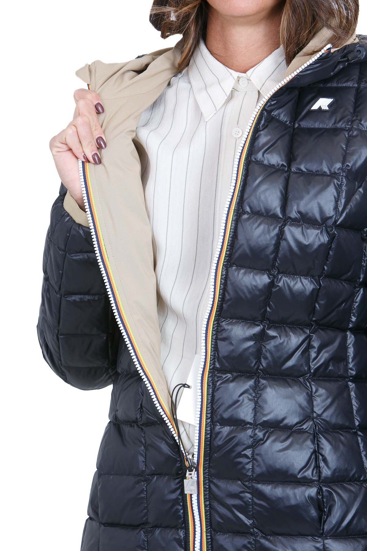 K-WAY  Giubbotti Beigekhaki/blackpure DENISE-K8134CW DBS 