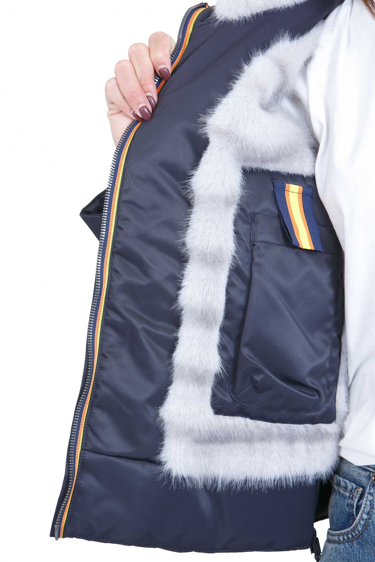 K-WAY  Giubbotti Blackgreyish/bicolorfur OLGASHINY-K61511W DDM 