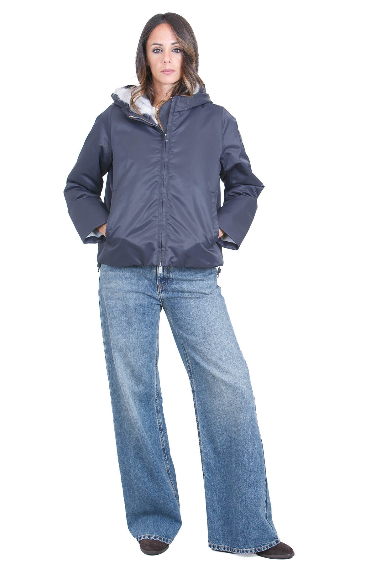 K-WAY  Giubbotti Blackgreyish/bicolorfur OLGASHINY-K61511W DDM 