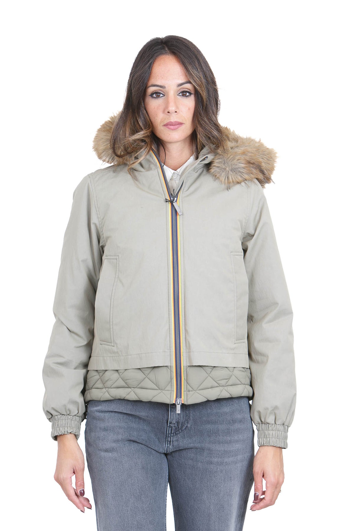 K-WAY  Giubbotti Green army TOSCAWAX-K8137RW DB8 