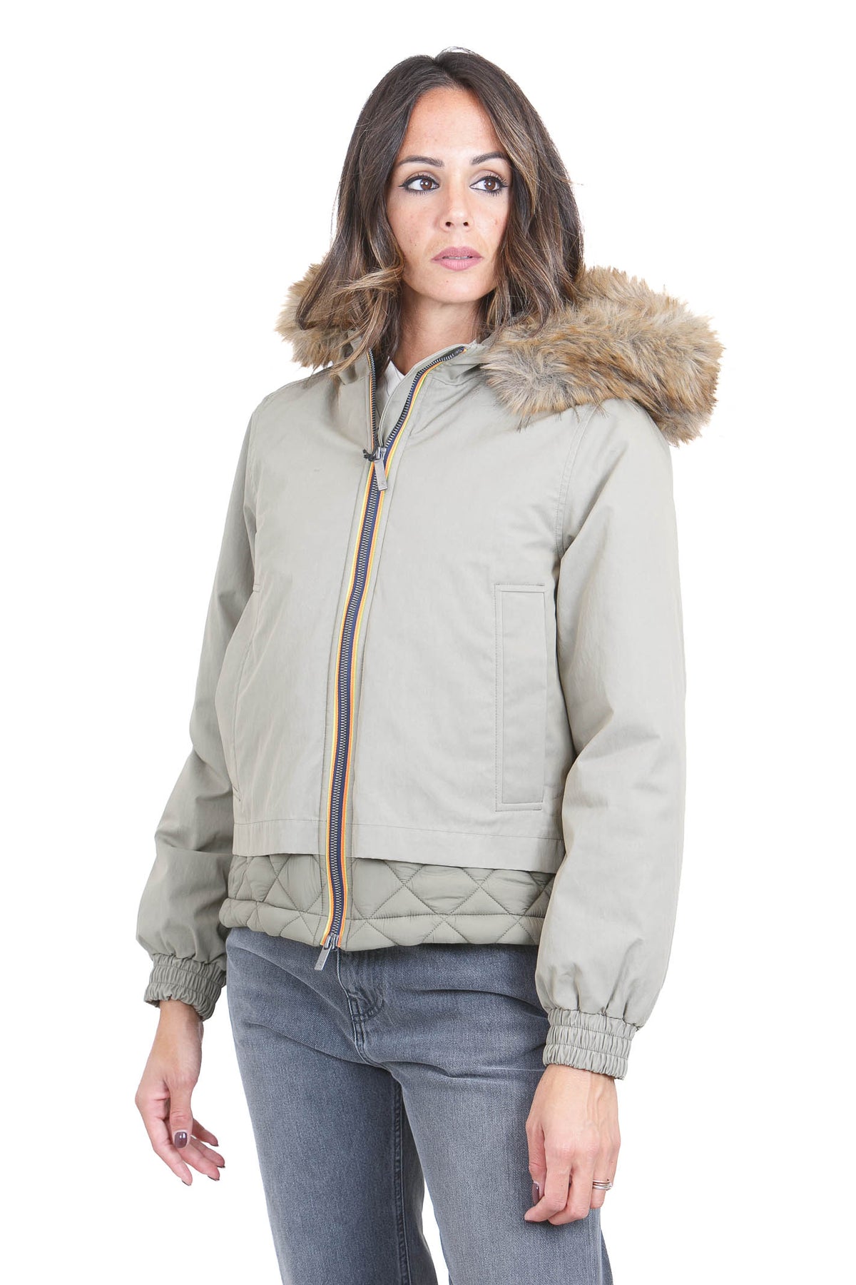 K-WAY  Giubbotti Green army TOSCAWAX-K8137RW DB8 