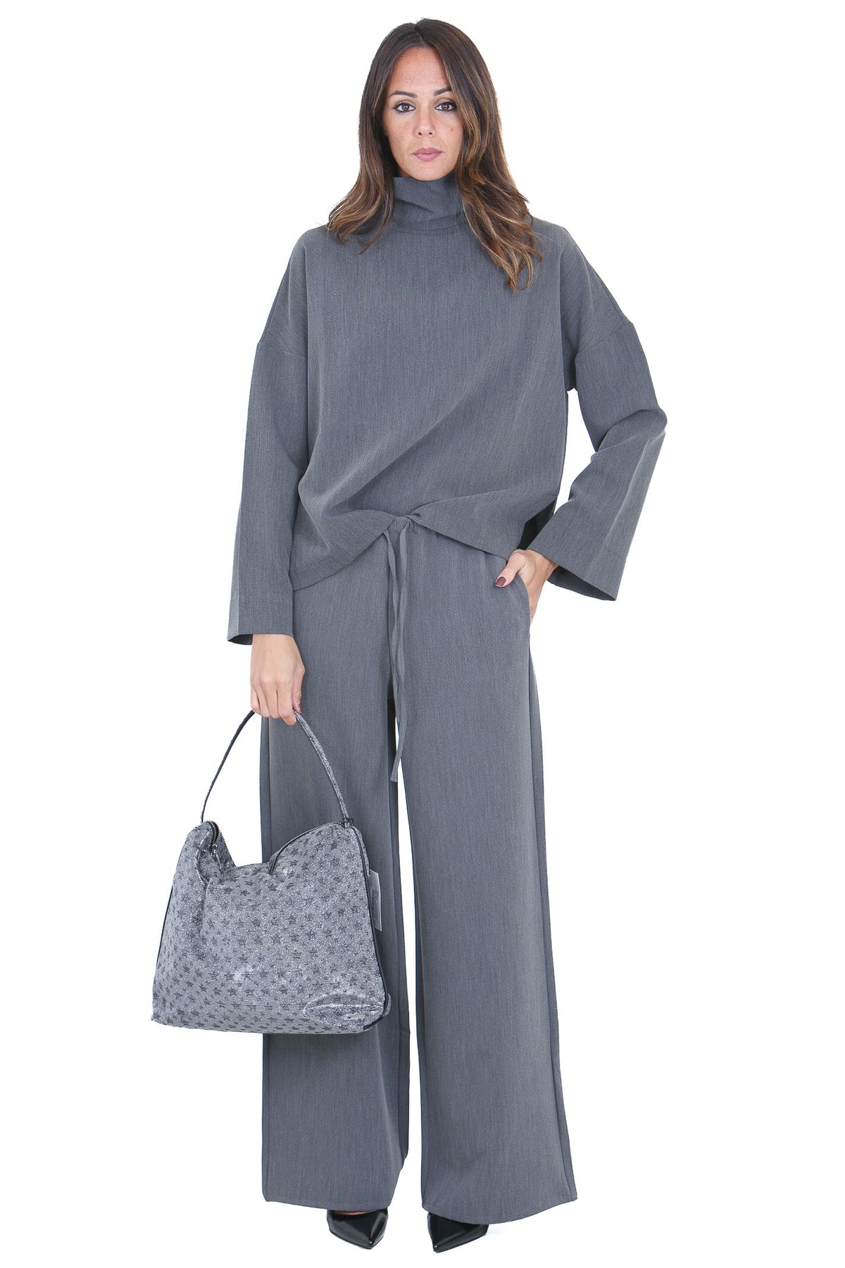 MADAME VENICE  Pantaloni Grigio scuro PAMELA GRS 