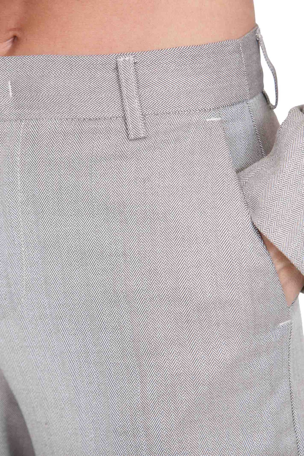 MAR DE MARGARITAS  Pantaloni Tortora 1766-TPV0010 BE09 