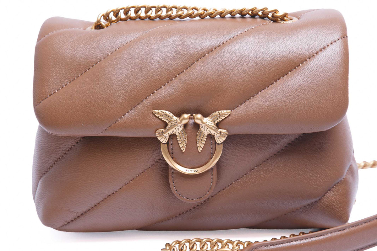 PINKO  Borse Marronecognac/gold 107617-A0F2-LOVEPUFF M37Q 