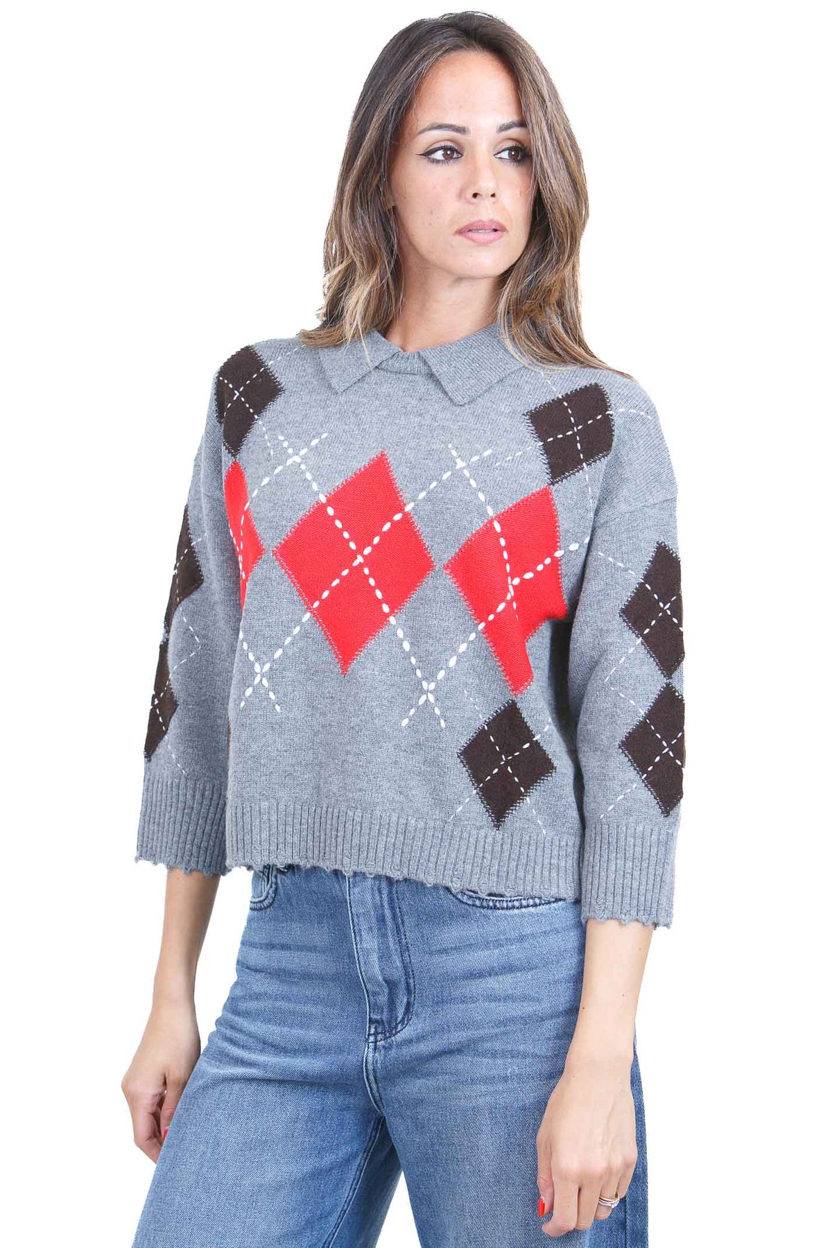 PINKO  Maglie Grigio/marrone CORK-107286-A3IE IL1 
