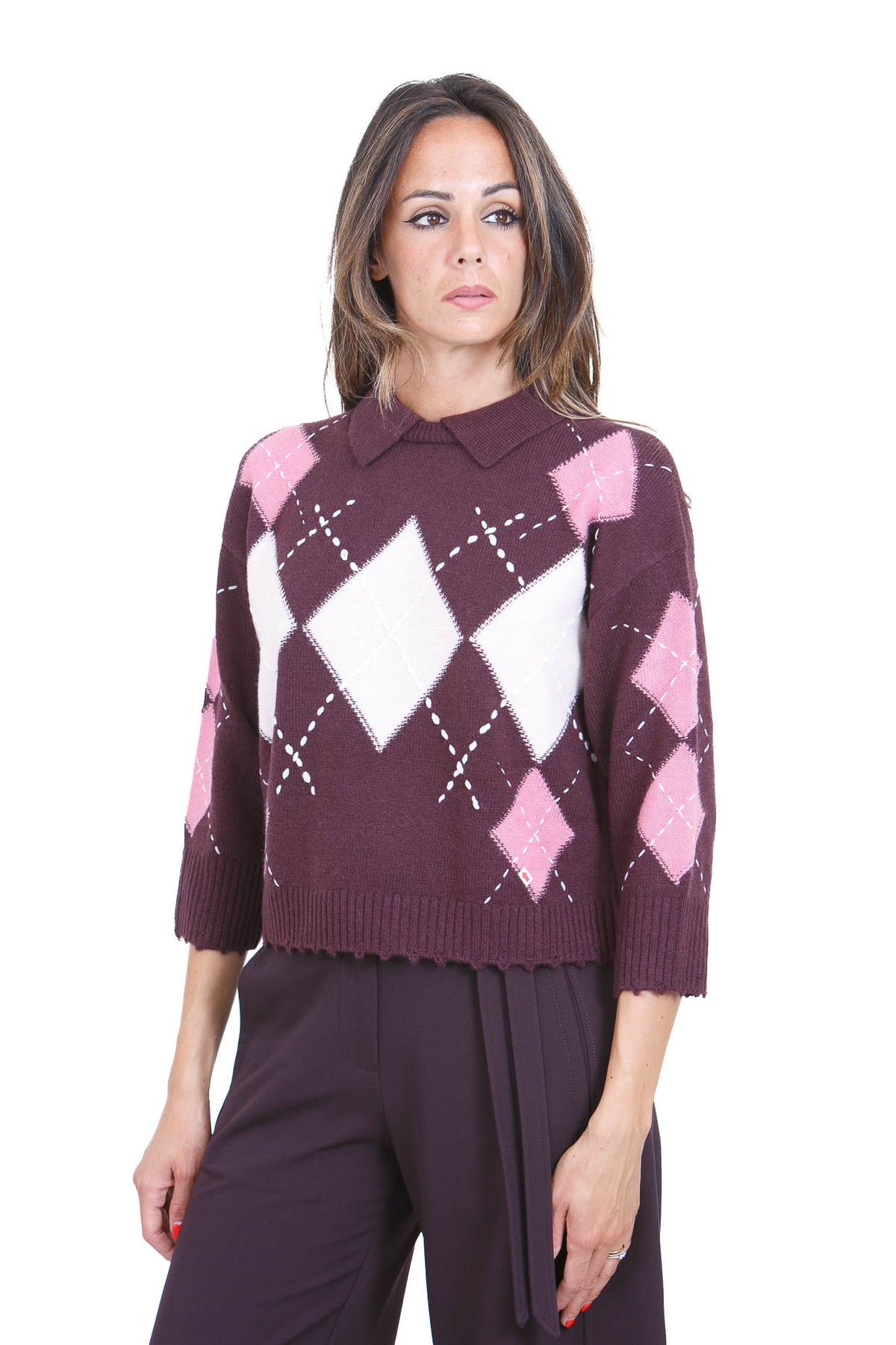 PINKO  Maglie Bordeaux/rosa CORK-107286-A3IE YN2 