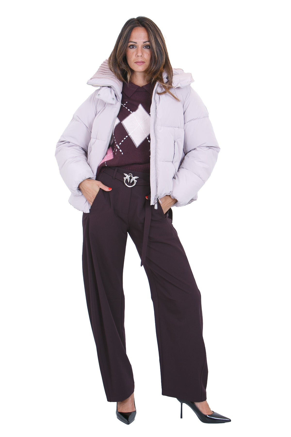 PINKO  Piumini Viola ghiaccio DIANTHUS-107161-A39J O06 