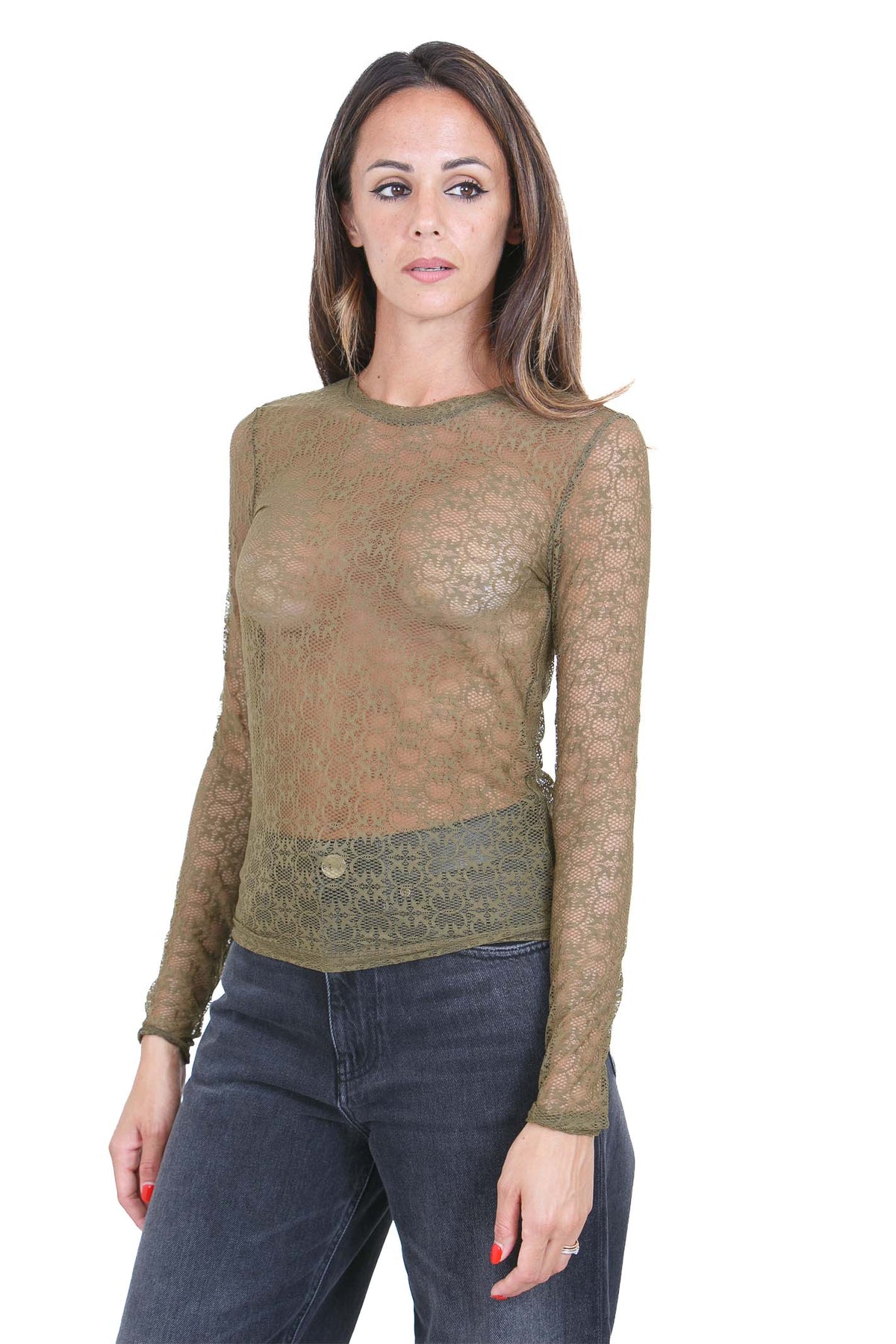 PINKO  Maglie Verde oliva scuro ROVER-107737-A3MK X24 