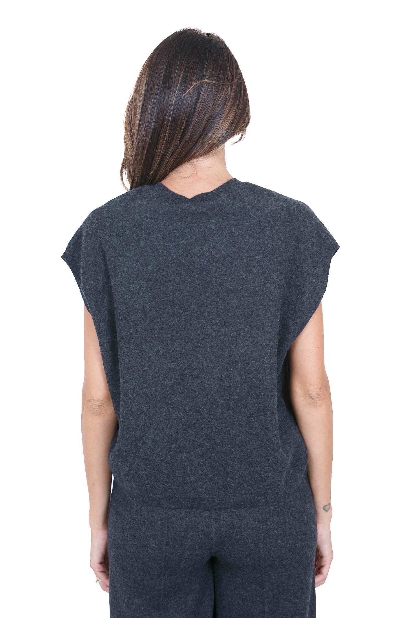 SEMICOUTURE  Maglie Grigio melange scuro BETH-Y6WB02 Y47-1 