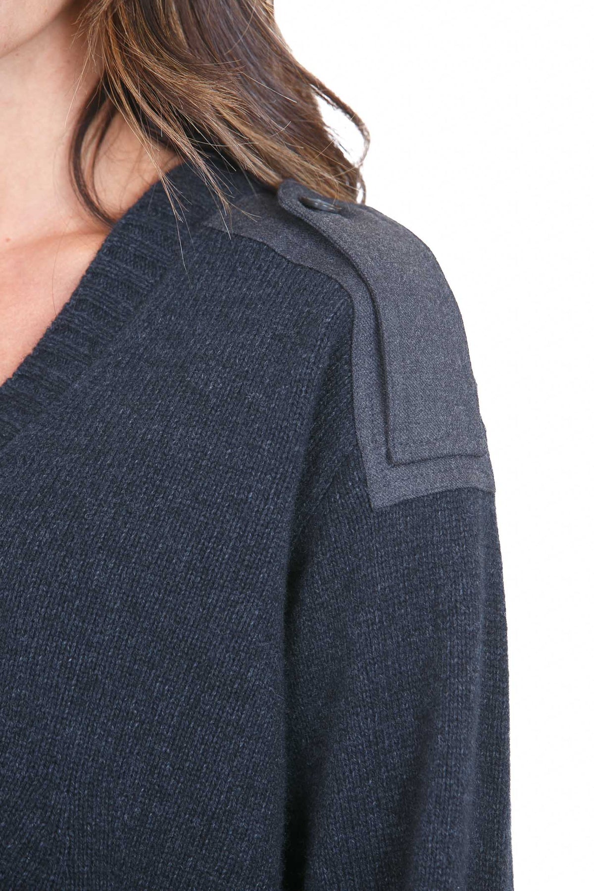 SEMICOUTURE  Maglie Antracite BRANDIE-S6WD17 Y51-1 