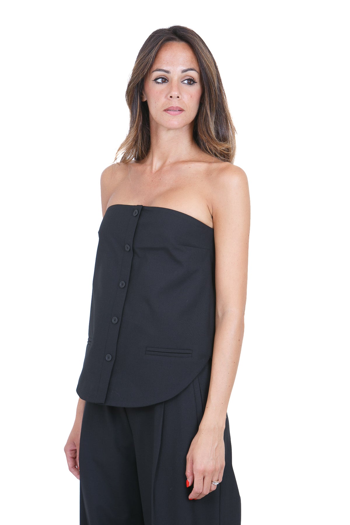 SEMICOUTURE  Top Nero CINDY-Y6WI01 Y69-0 