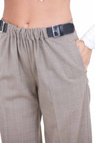 SEMICOUTURE  Pantaloni Check falso unito DELIA-Y6WM18 62CHK 