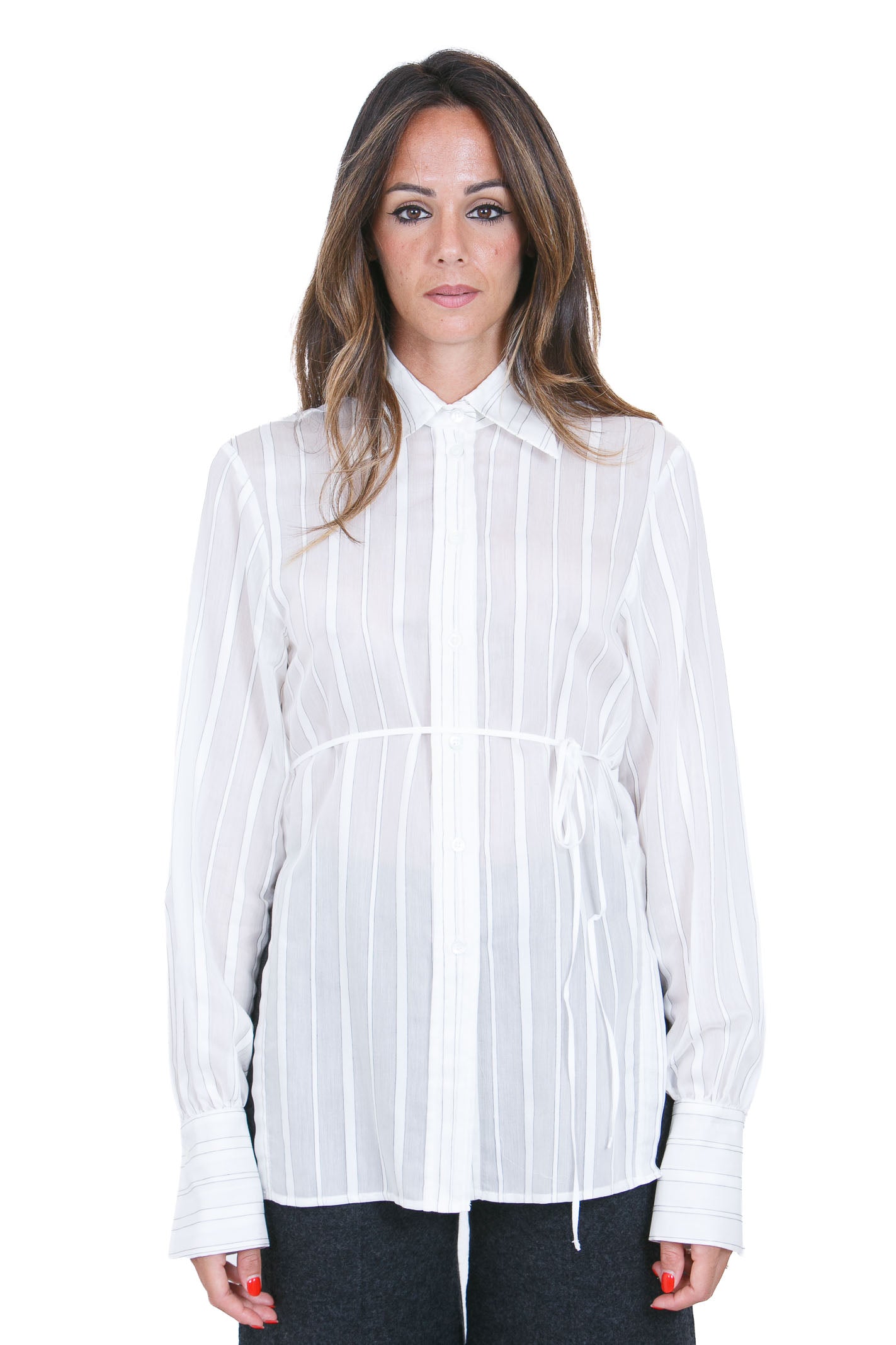 SEMICOUTURE  Camicie Burro/moka EILEEN-Y6WN34 RG118 