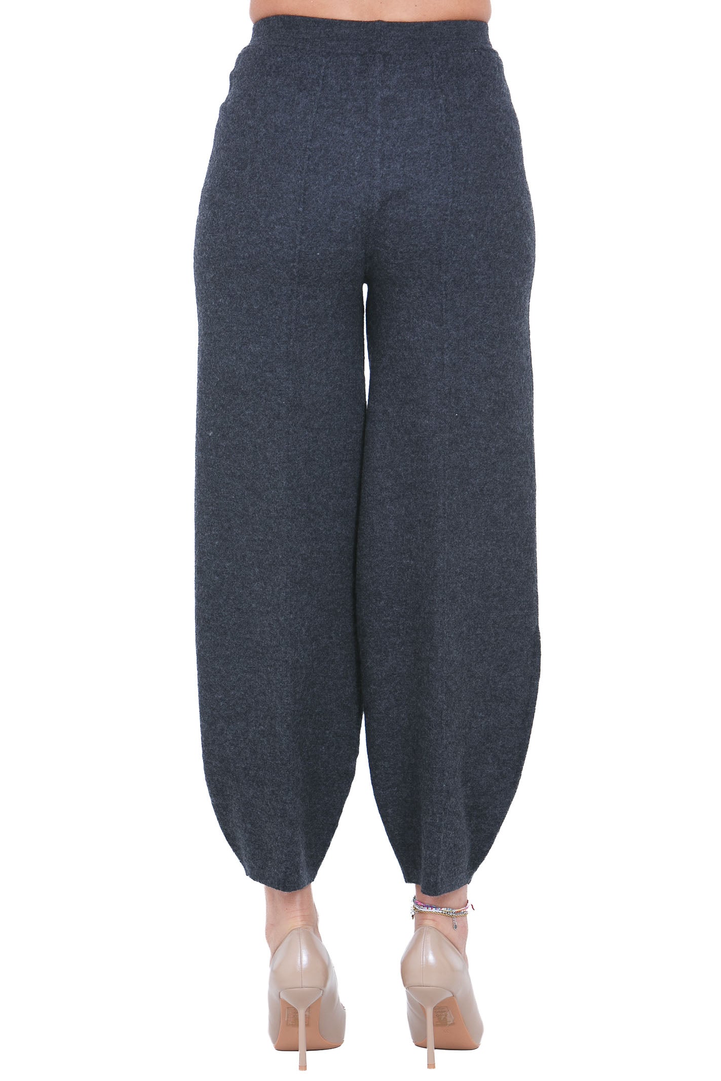 SEMICOUTURE  Pantaloni Grigio melange scuro ESTELLA-Y6WB07 Y47-1 