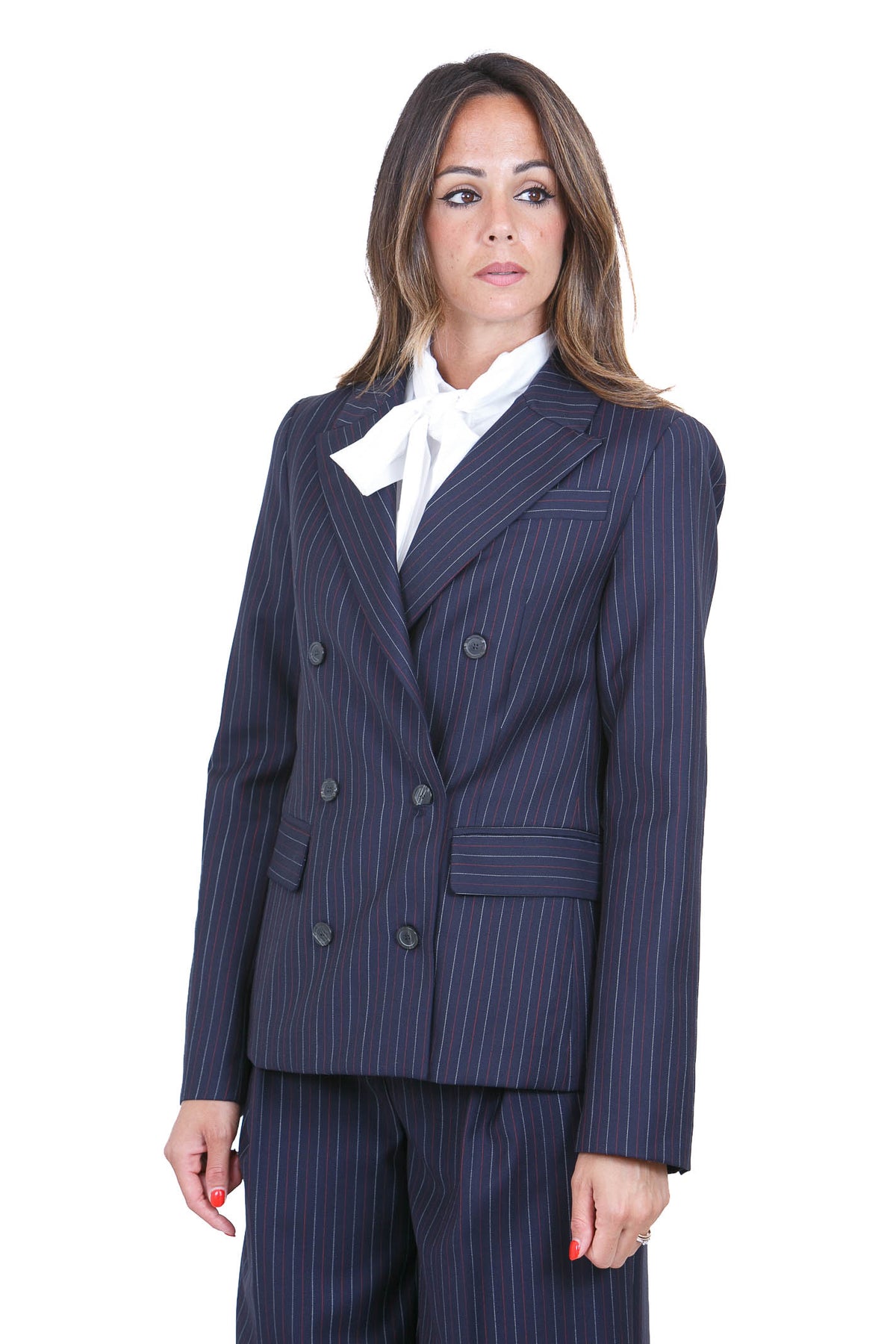 SEMICOUTURE  Blazer Blu/rosso JANEL-Y6WM56 RG116 