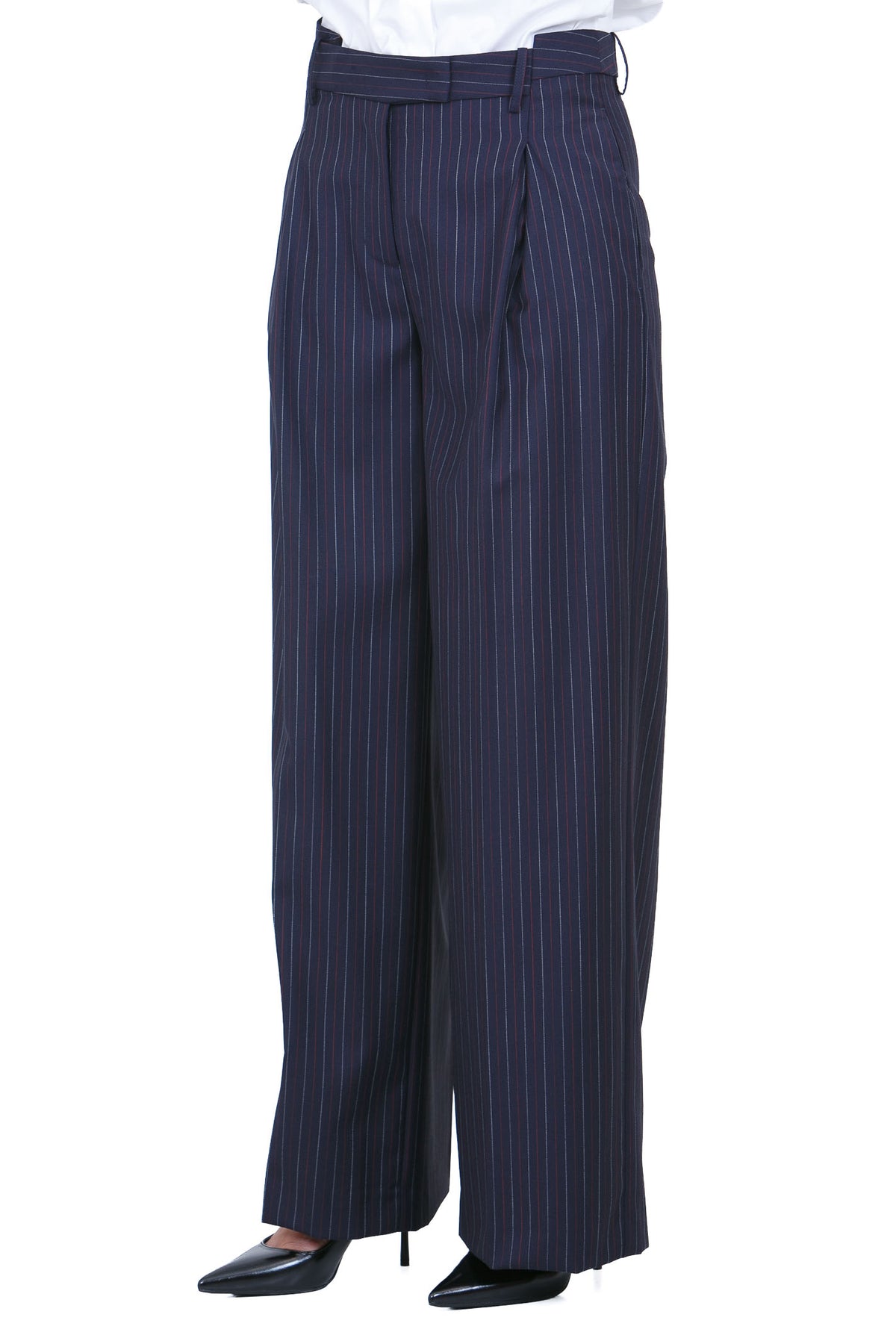 SEMICOUTURE  Pantaloni Blu/rosso JULY-Y6WM63 RG116 