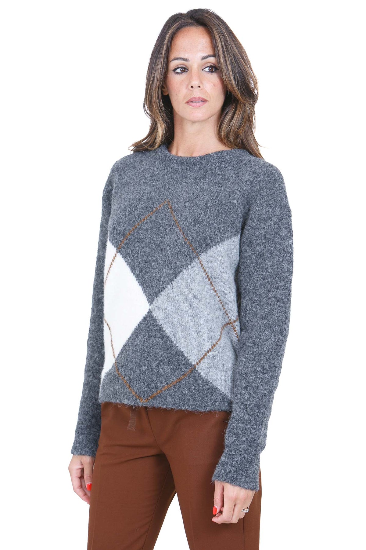 SEMICOUTURE  Maglie Cammello/grigio/burro KEIRA-Y6WE90 RMB70 