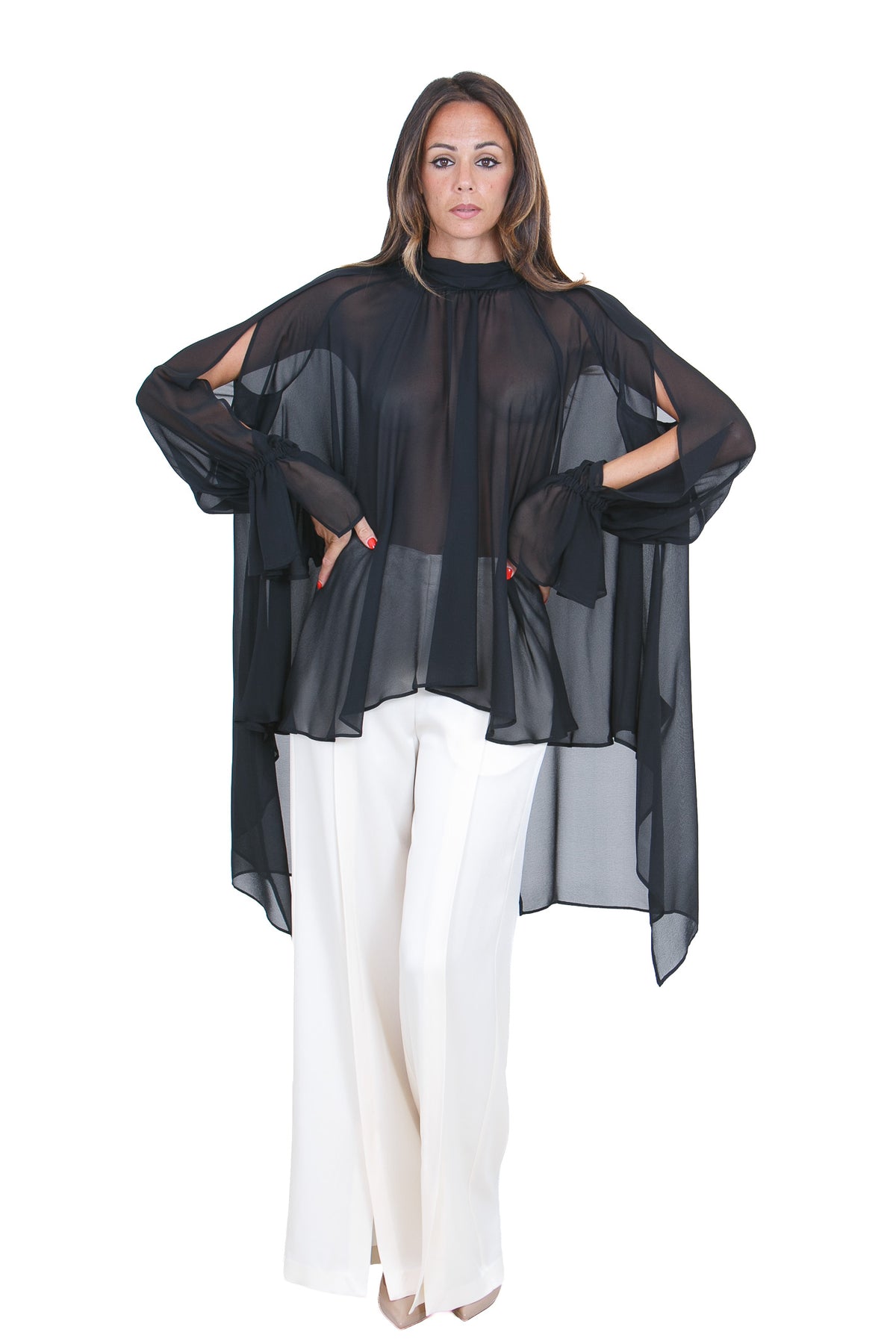 SEMICOUTURE  Bluse Nero RENIE-S6WU12 Y69-0 