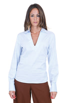 SEMICOUTURE  Camicie Azzurro cielo STELLA-Y6WK08 L87-0 