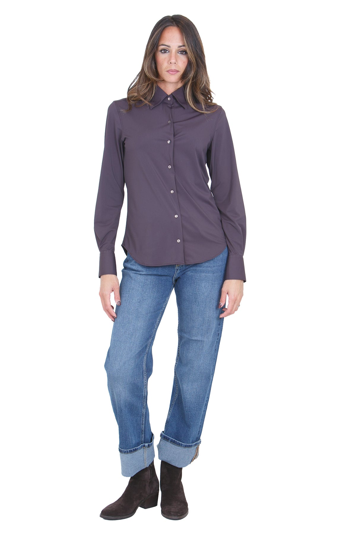XACUS  Camicie Prugna PERLAKT-1112-15480 167 