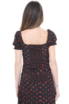MAR DE MARGARITAS  Top Rose nero LETIZIA-01554-PTTS0053 NE134 