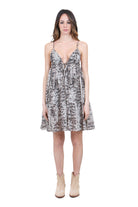 PINKO Abito Lungo Smanicato Pinko Stampa Pitonata Abiti Beige/nero ADRANO-106917-A3AP CZ9 