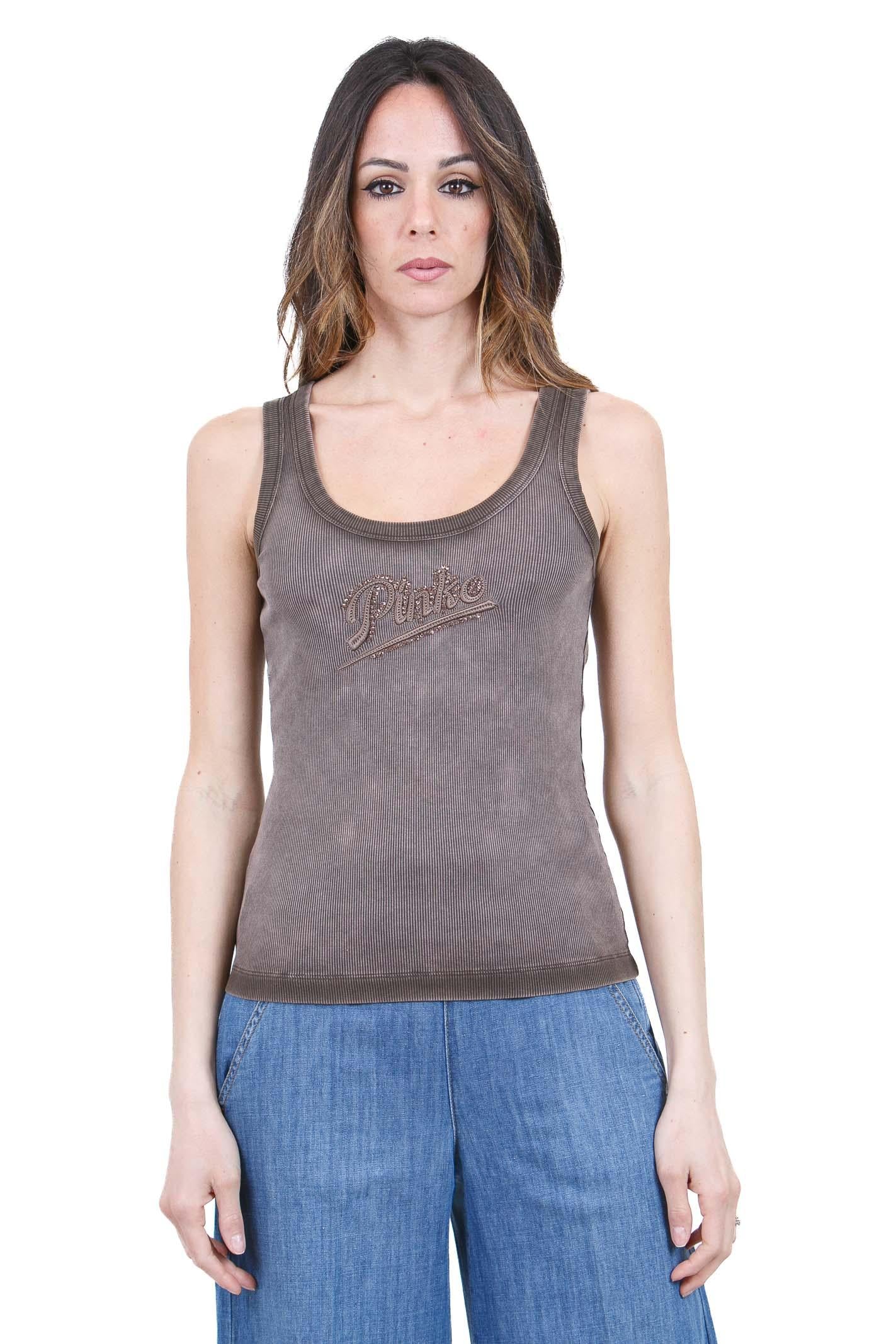 PINKO  Canotte Testa di moro COSMOPOLITAN-107306-A3H5 L72 