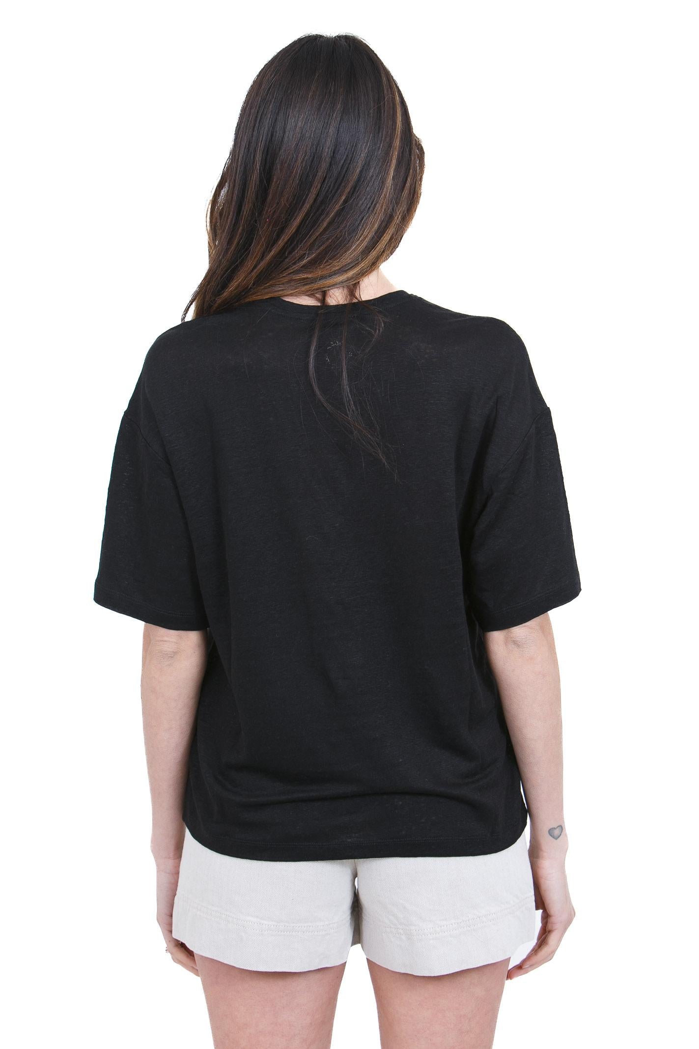 DES PETIT HAUTS  T- Shirt Noir HANNABELLE-1E260222 09000 