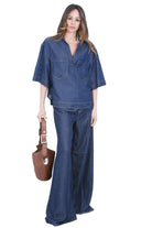 DONDUP Maggie blusa in denim Jeans Blu DP853DF0266DMC4-MAGGIE 800 