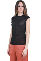 SEMICOUTURE Marisol t-shirt giromaniche T- Shirt Nero MARISOL-Y6SJ52 Y69-0 